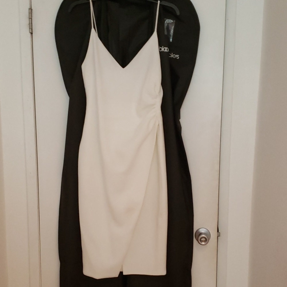 White textured sheath dress